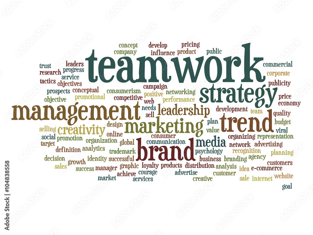 Conceptual business marketing word cloud