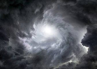 Canvas schilderij Hemel Wervelwind in de wolken  © Sabphoto