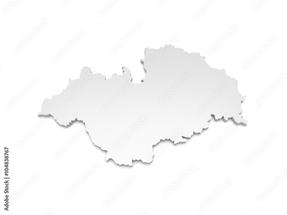 3D Karte Mecklenburg-Vorpommern - Ludwigslust-Parchim