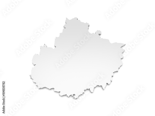 3D Karte Mecklenburg-Vorpommern - Mecklenburgische Seenplatte photo