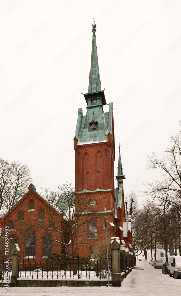 Obraz premium German Church designed by Harald Bosse and C.J. von Heideken. It is popular with people of Helsinki for weddings