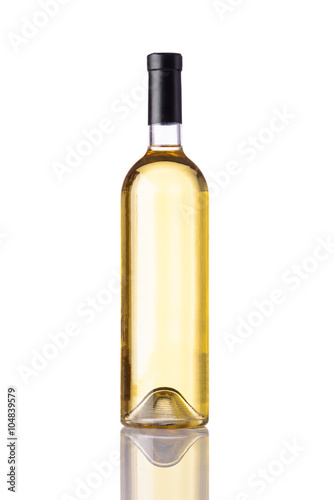 Bottle White Wine Isolated