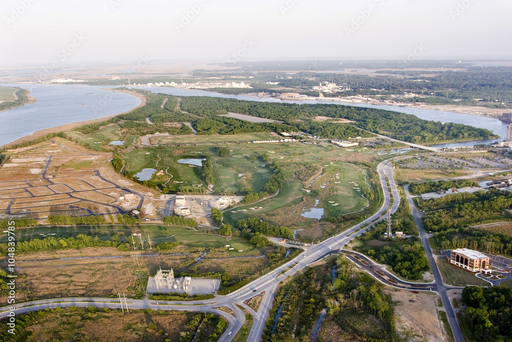 aerial view of development