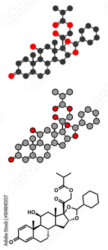 Ciclesonide glucocorticoid drug molecule.