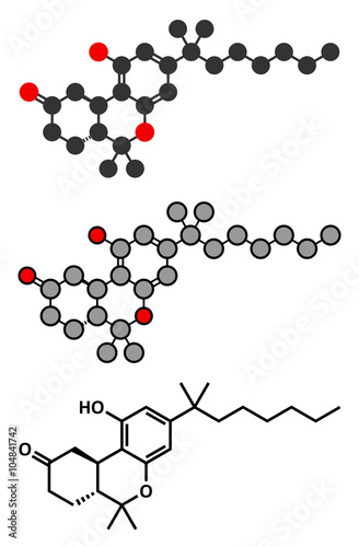Nabilone antiemetic drug molecule. 