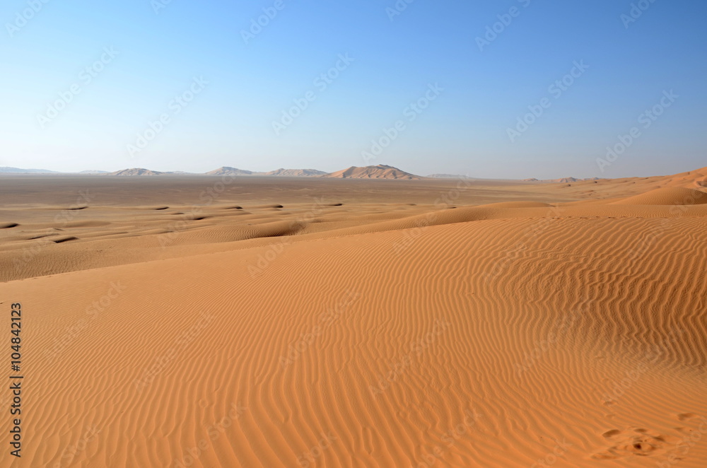 Sand ripples and sand dunes Oman