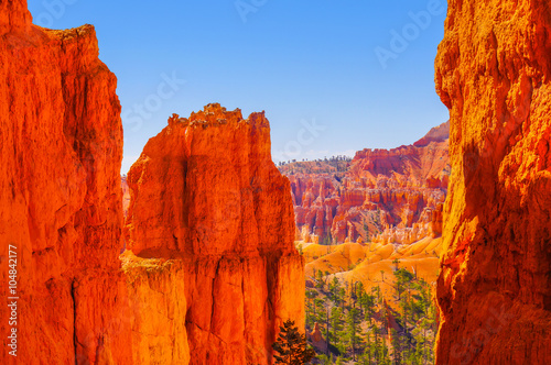 The Bryce Canyon National Park, Utah, United States, amazing shapes and colors