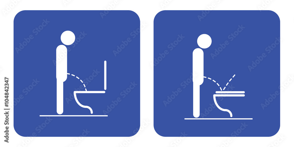 Toilet rules stickers set Toilet rules stickers set