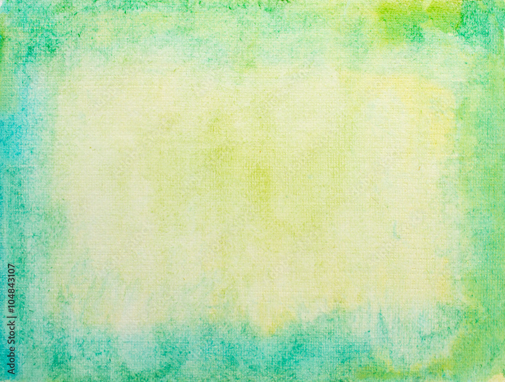 Abstract grunge green with blue watercolor background