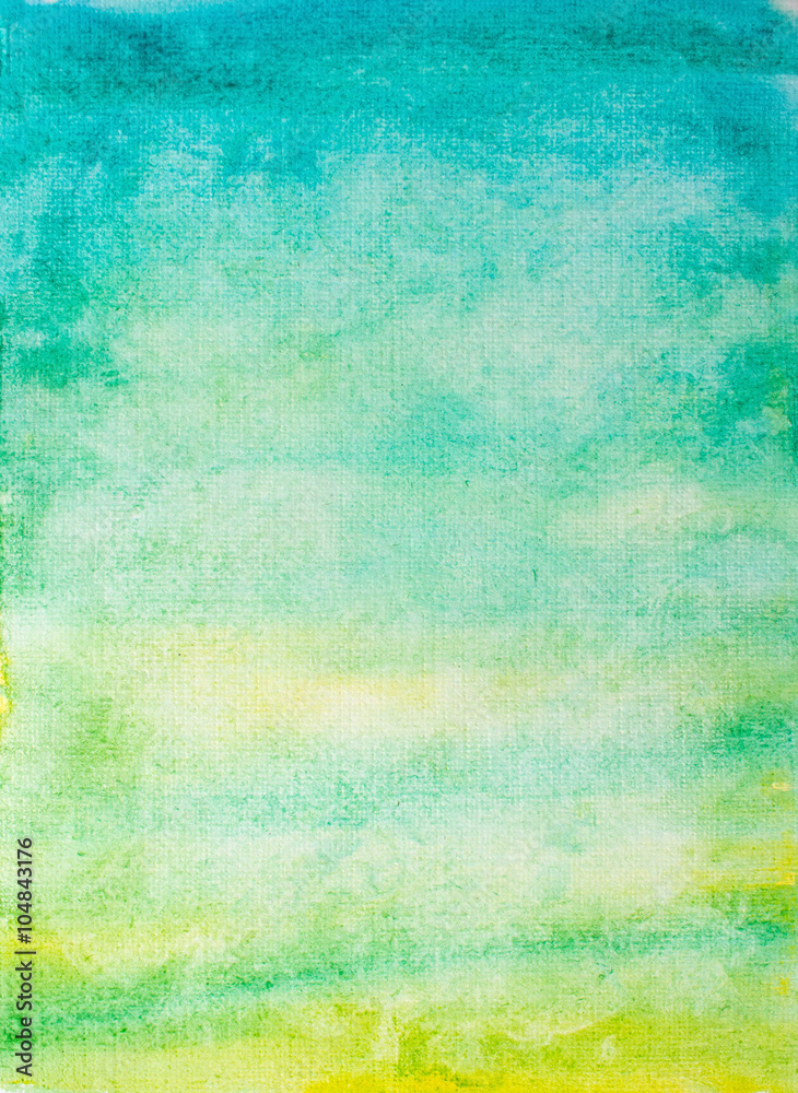 abstract watercolor background with green and blue stains