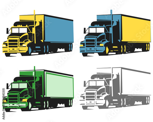 Large  truck with container for load