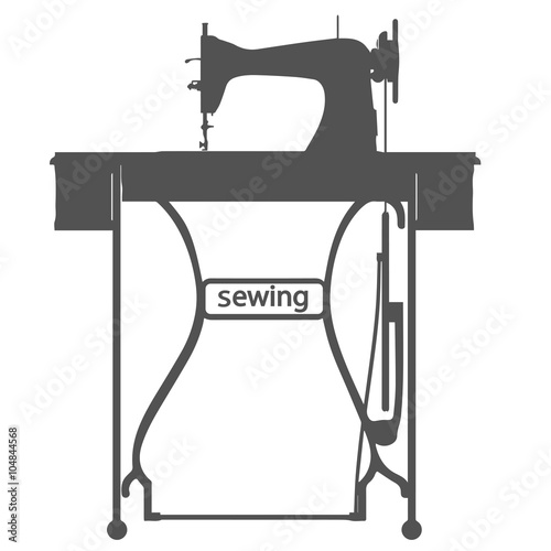 Sewing Machine Logo - vector symbol or icon