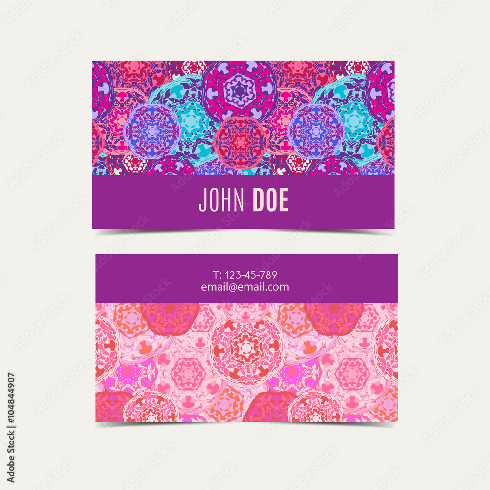 Template business cards pattern with Islamic morocco pattern.