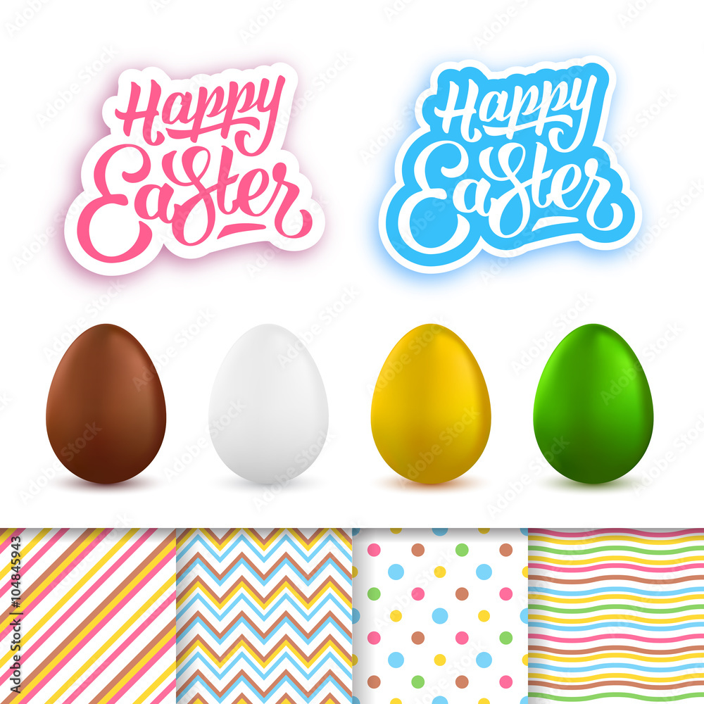 Happy Easter greeting cards creation kit
