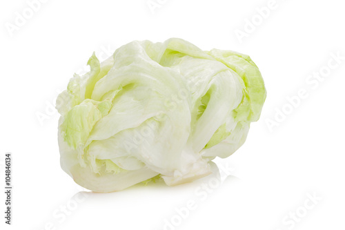 Green Iceberg lettuce on White Background © kaiskynet