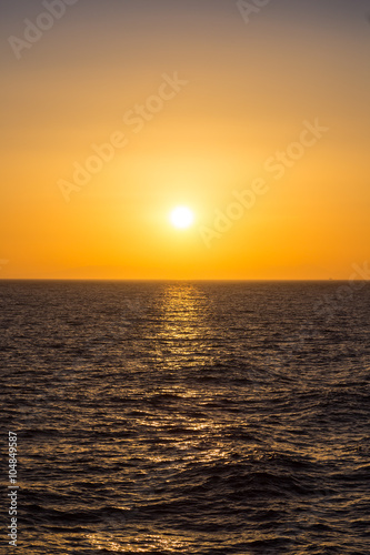 Scenic view of beautiful sunset/sunrise above the sea © viperagp