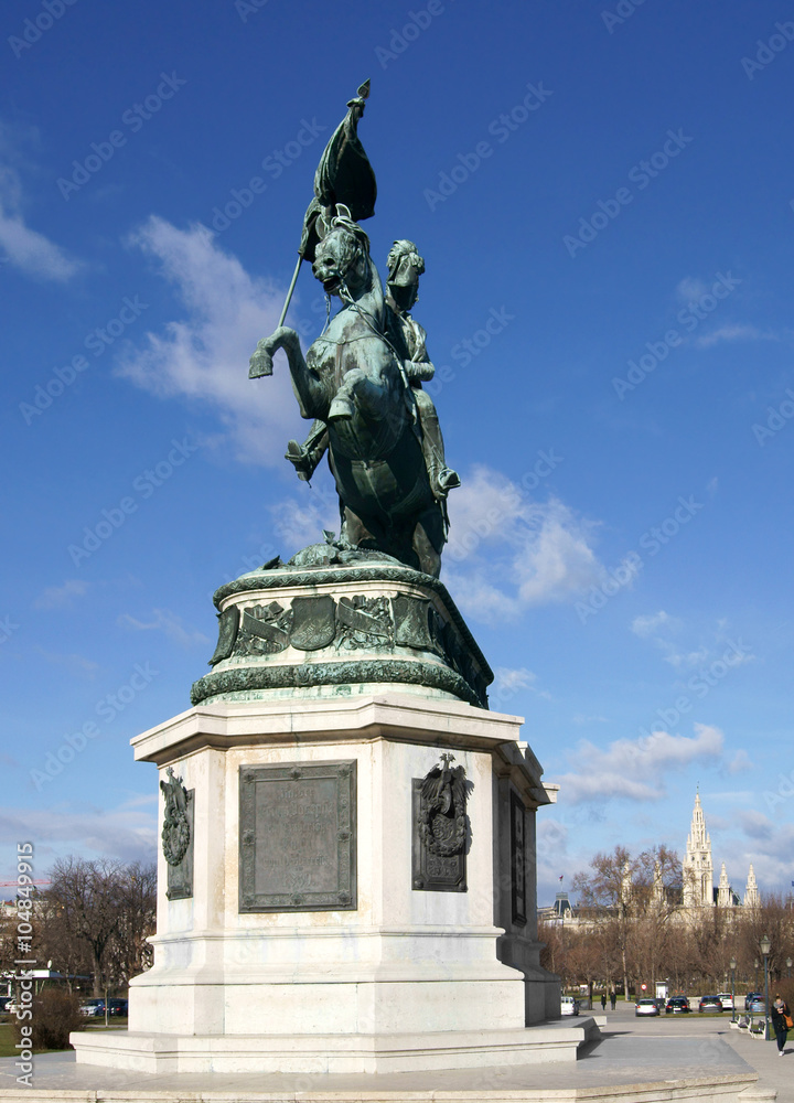 Fototapeta premium Equestrian statue of Archduke Charles, Imperial palace, Heldenplatz
