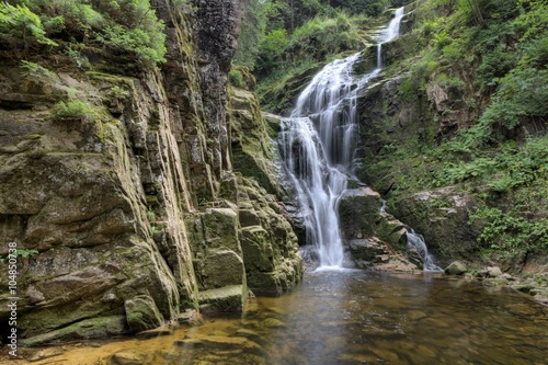 Kamienczyk waterfall in the mountains, Karkonosze,  Giant Mountains