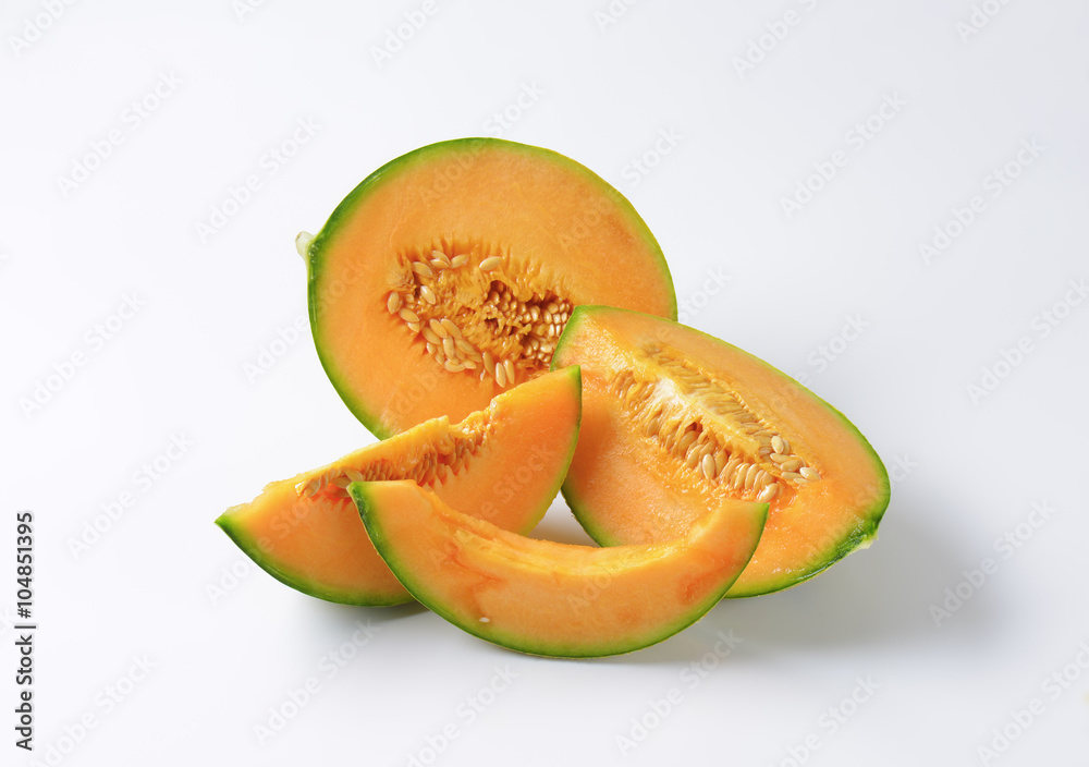 Sliced Cantaloupe melon