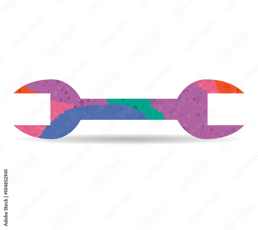 spanner drawn painted icon vector spanner drawn painted icon vector