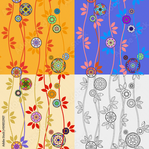 Photos Four Patterns with Japanese Temari Balls