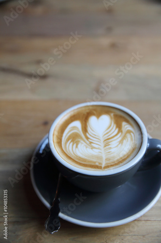 coffee on wood background