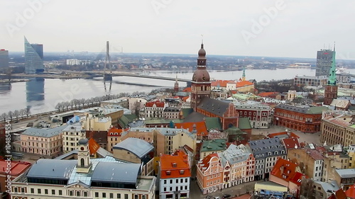 View at Riga from the tower of Saint Peter's Church, Riga, Latvia