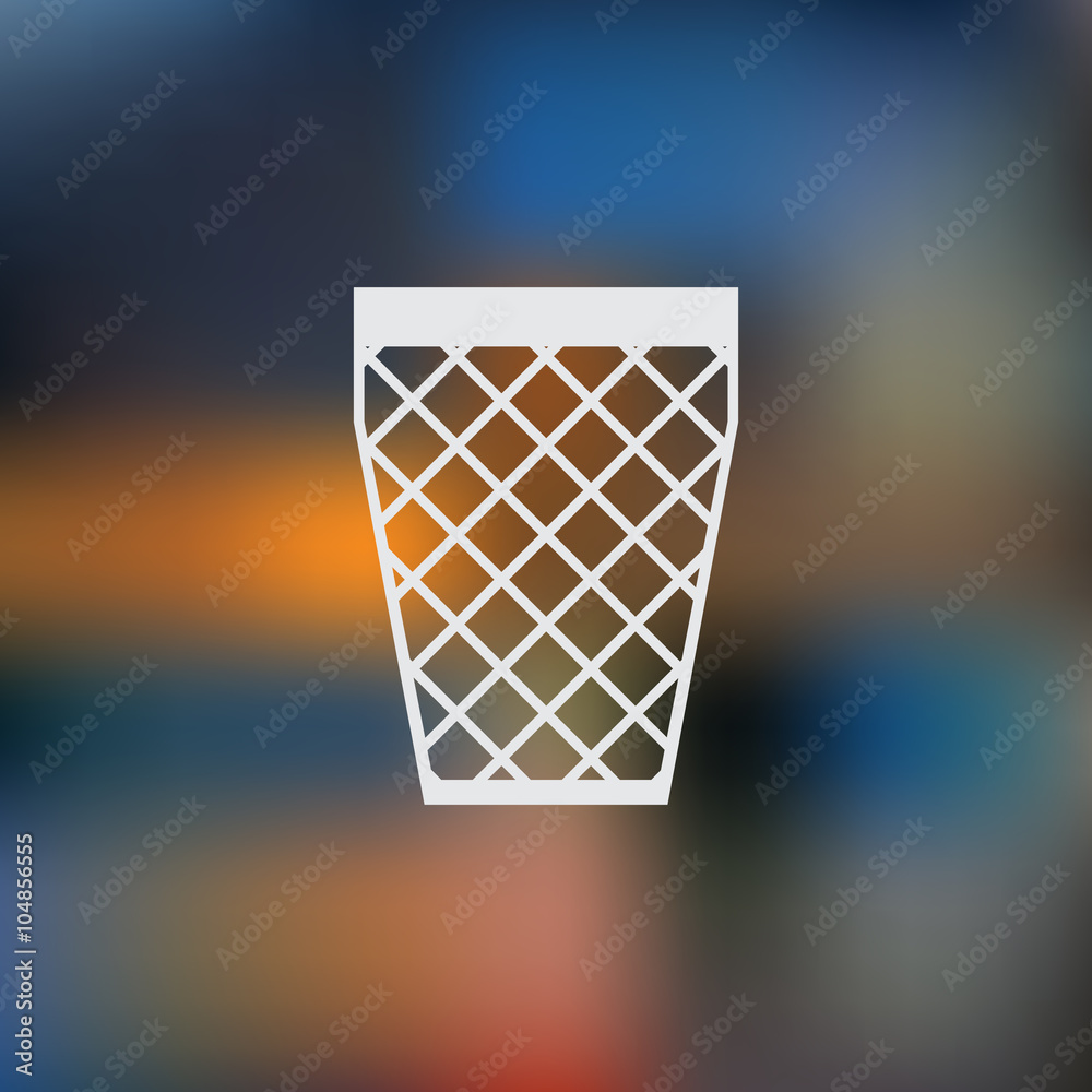 Trash bin icon, vector illustration. Flat design style Trash bin icon, vector illustration. Flat design style