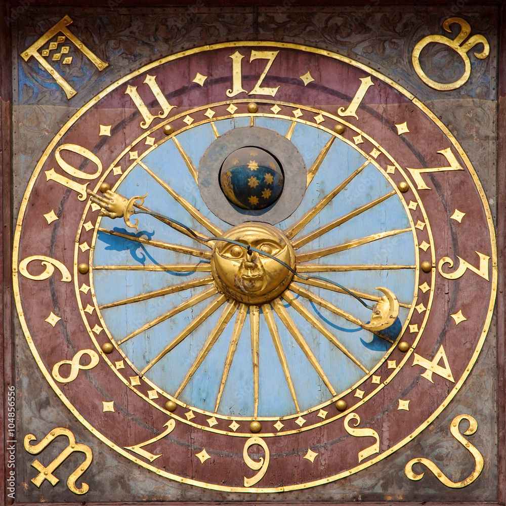 Obraz premium Astronomical clock of the Wroclaw Town Hall