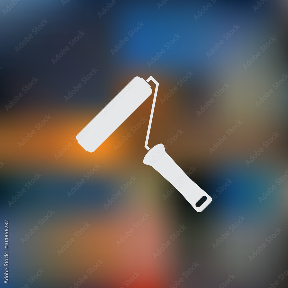 The paint roller icon. Decorating and painting, repair symbol. The paint roller icon. Decorating and painting, repair symbol.