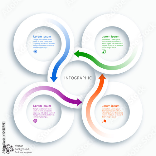 Infographic Vector Background 4-Step Process