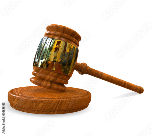 Gavel isolated on white background