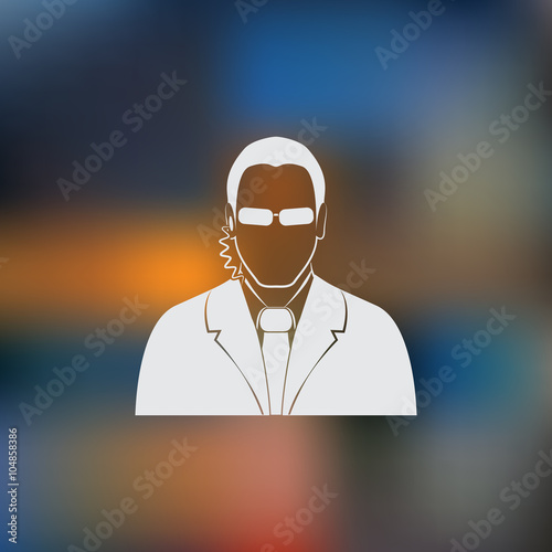 Bodyguard agent man simple icon