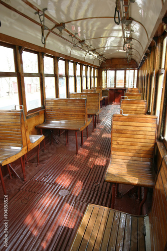 old tram inside