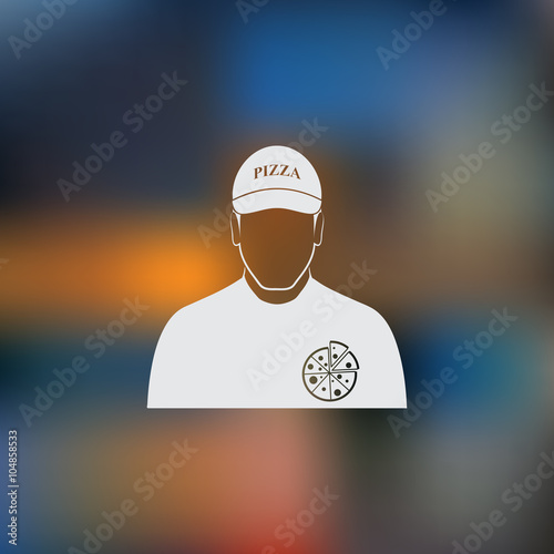 Pizza deliveryman icon