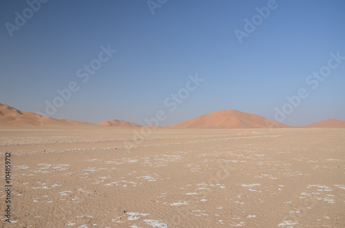 White rocks and sand dunes sahara