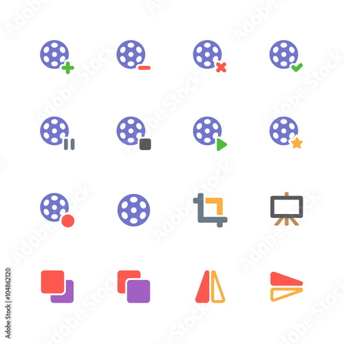Multimedia editor icons