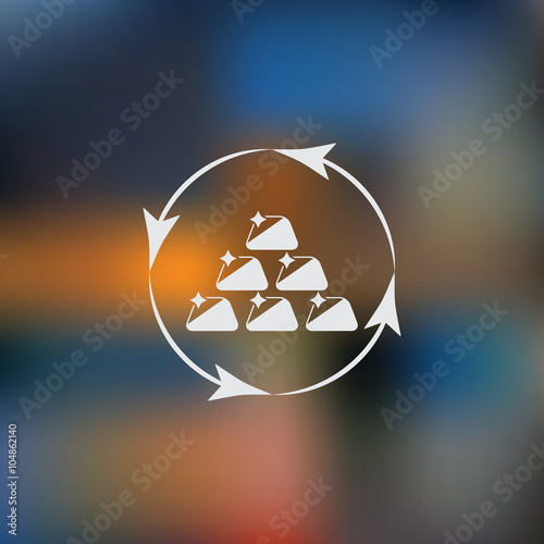Gold bullions icon
