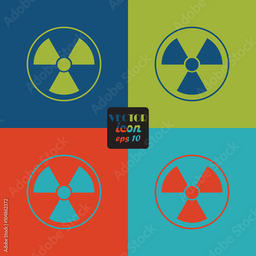 The radiation icon. Radiation symbol.