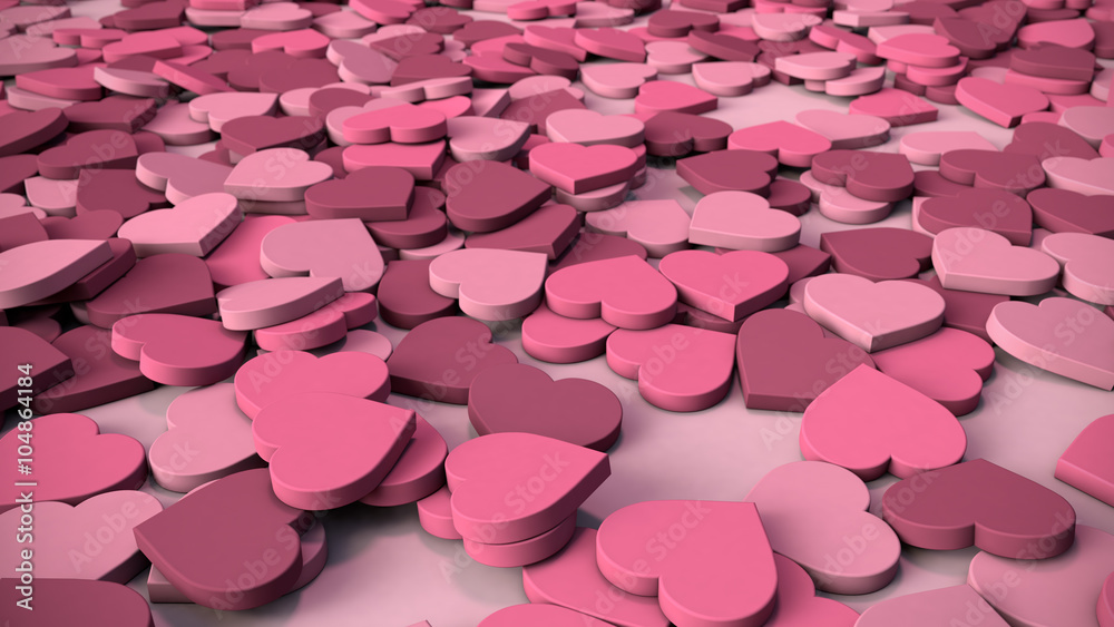 Abstract Heart Background - Varying shades of soft, rubbery pink hearts lying in a pile. Abstract Heart Background - Varying shades of soft, rubbery pink hearts lying in a pile.
