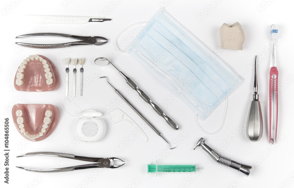 Neat display of dental instruments Neat display of dental instruments