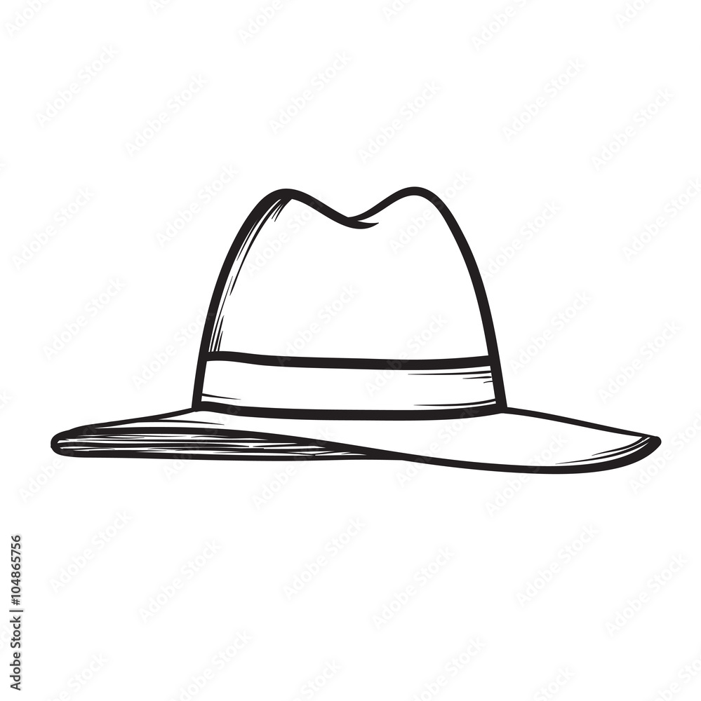 Hat vector icon hand drawn illustration Hat vector icon hand drawn illustration
