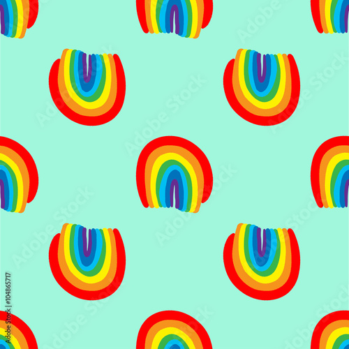 Rainbow seamless pattern vector hand drawn