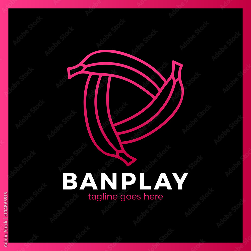 Fototapeta premium Banana Play Logo