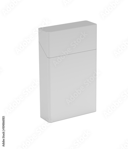 pack of cigarettes with rounded corners on white background