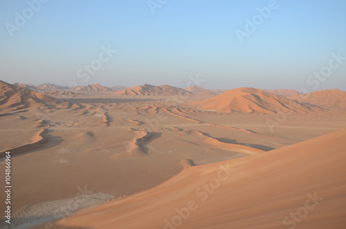 Small thin dunes and panoramic view