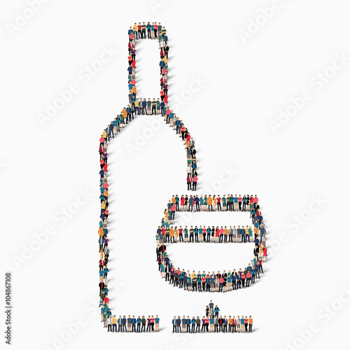 people  bottle  wine alcohol