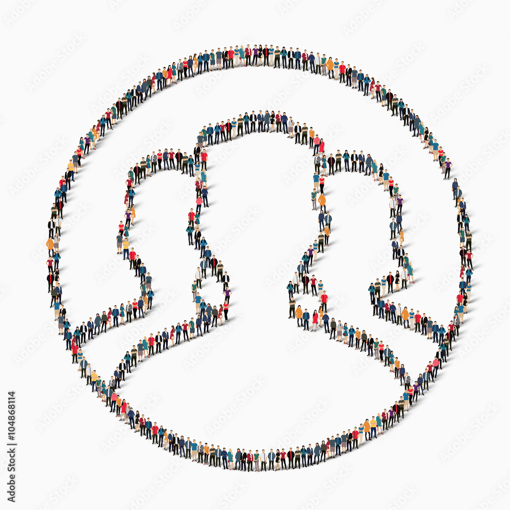 Fototapeta premium people shape man icon