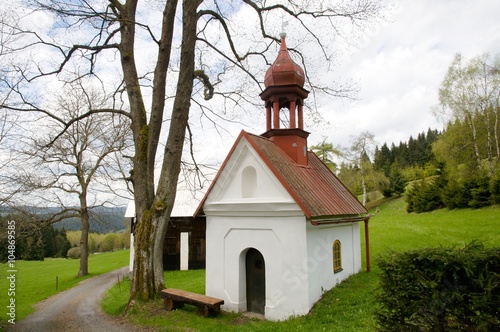 Chapel in village Nove Hamry in Krusne mountains, west Bohemia, Czech republic photo