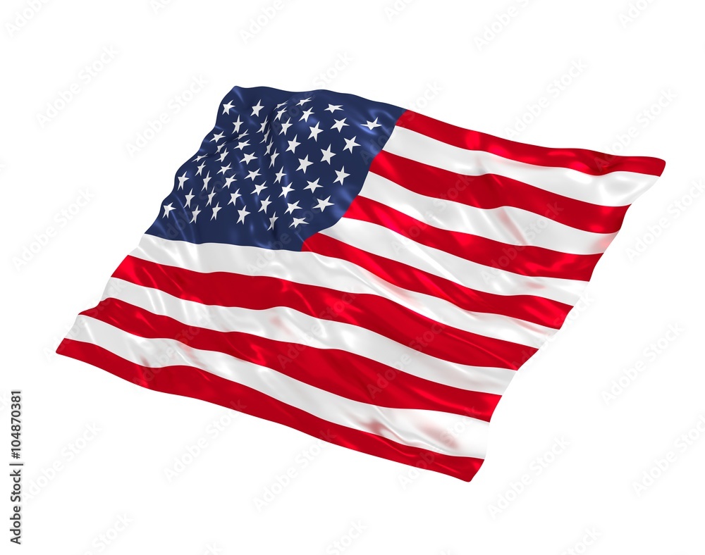 Obraz premium USA flag on white background